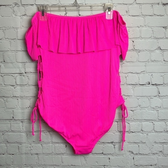 Coastal Waves Swimwear Paradise Lace Up Swimsuit - Picture 6 of 13